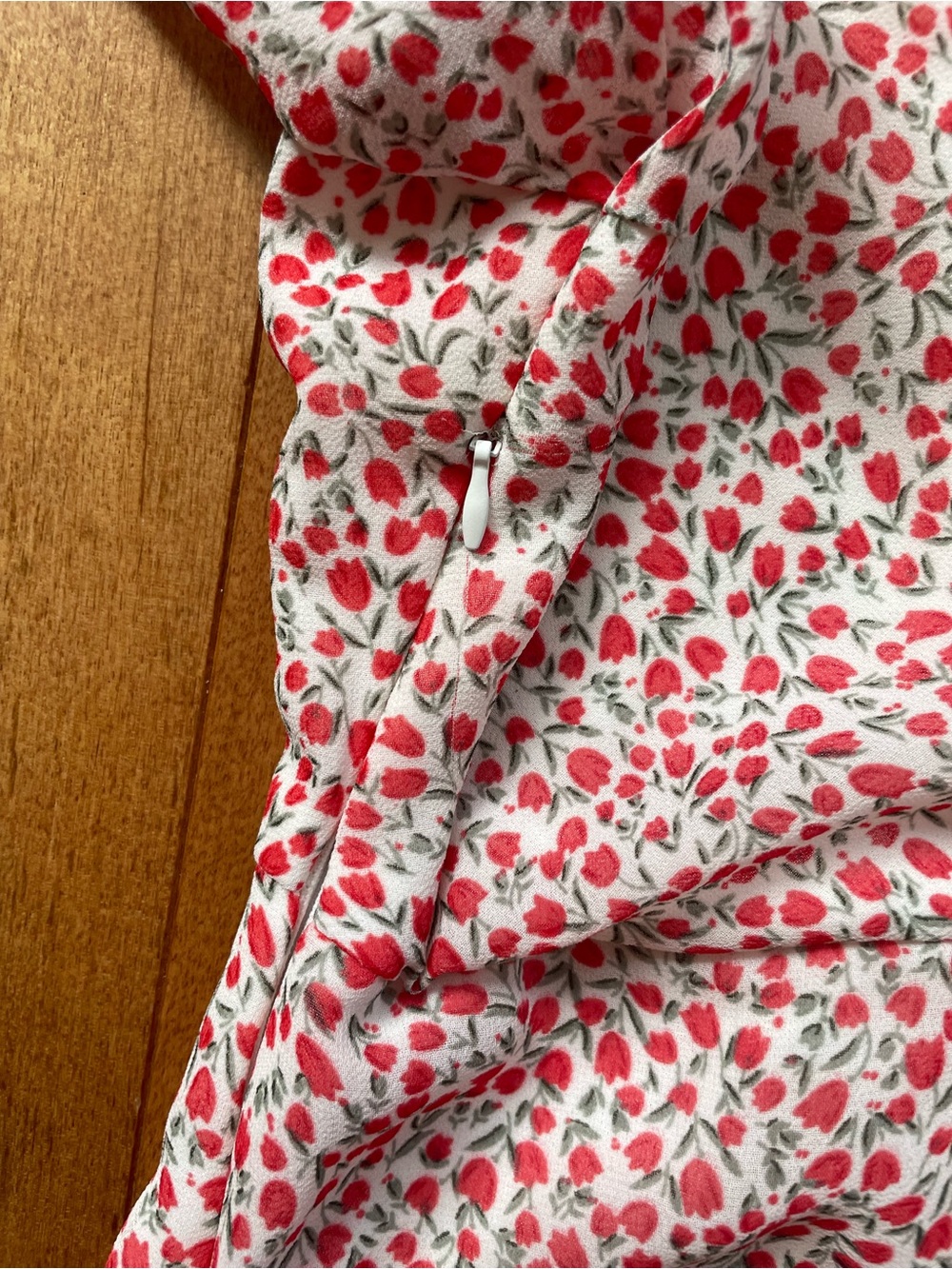 Designer Mini-Floral Ruffle Hi-Low Maxi Dress - Picture 13 of 15
